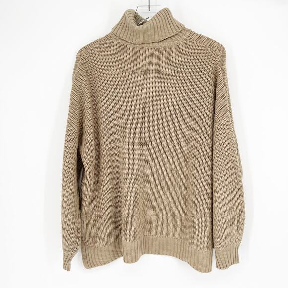 NWT Splendid Oversized Turtleneck Sweater S Tan - Picture 3 of 7
